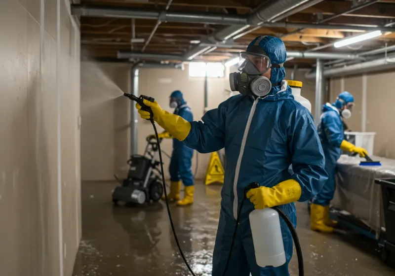 Basement Sanitization and Antimicrobial Treatment process in Townshend, VT