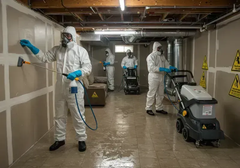 Basement Moisture Removal and Structural Drying process in Townshend, VT